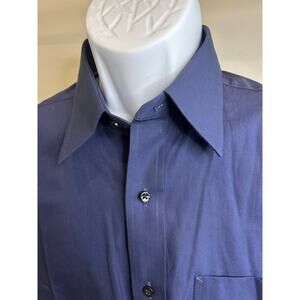 Tommy Hilfiger Navy Ithaca Dress Shirt 15‎ 32/33 Slim M NWT Menswear